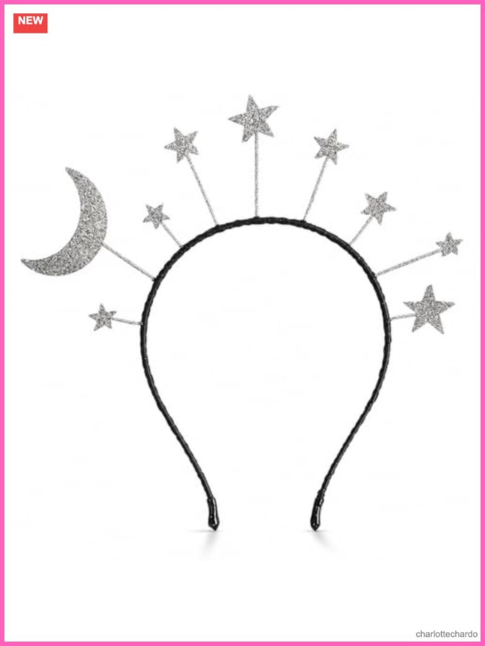 Silver Moon Star Headband Women Space Costume Headpiece